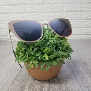 Gold Metal Cateye Sunglasses